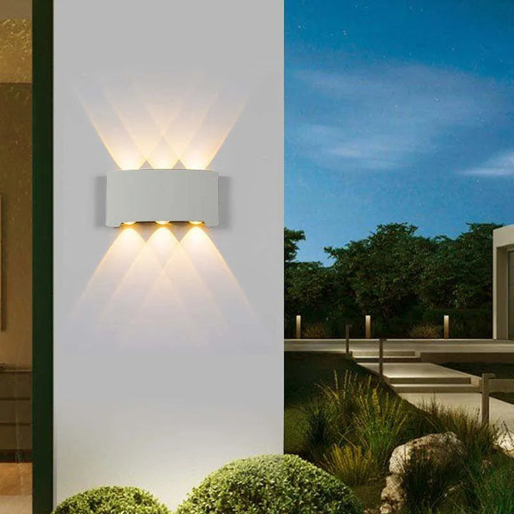 Skanto | Moderne weiße LED wasserdichte Wandleuchte