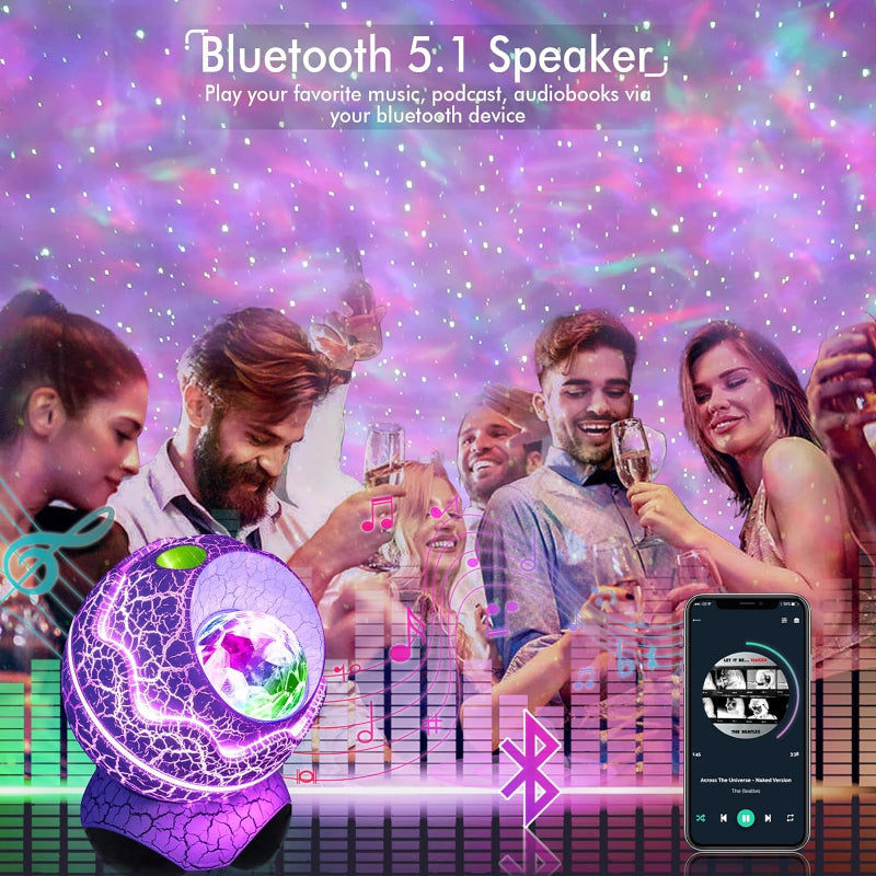 Skanto | 4-in-1 Sternen- und Galaxienprojektor mit Bluetooth-Lautsprecher