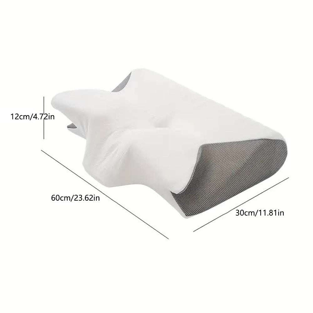 SleepEase Schmetterlings-Memory-Schaum-Kissen – Ergonomische Unterstützung für Seiten- und Rückenschläfer Skanto