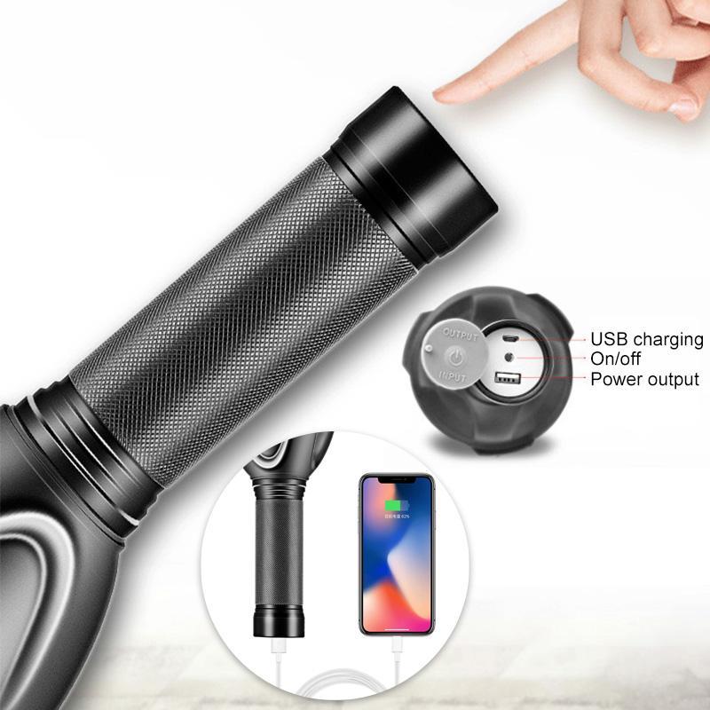 Skanto | Hochleistungs-wasserdichte LED-Taschenlampe | 30.000–50.000 Lumen wiederaufladbare Fackel