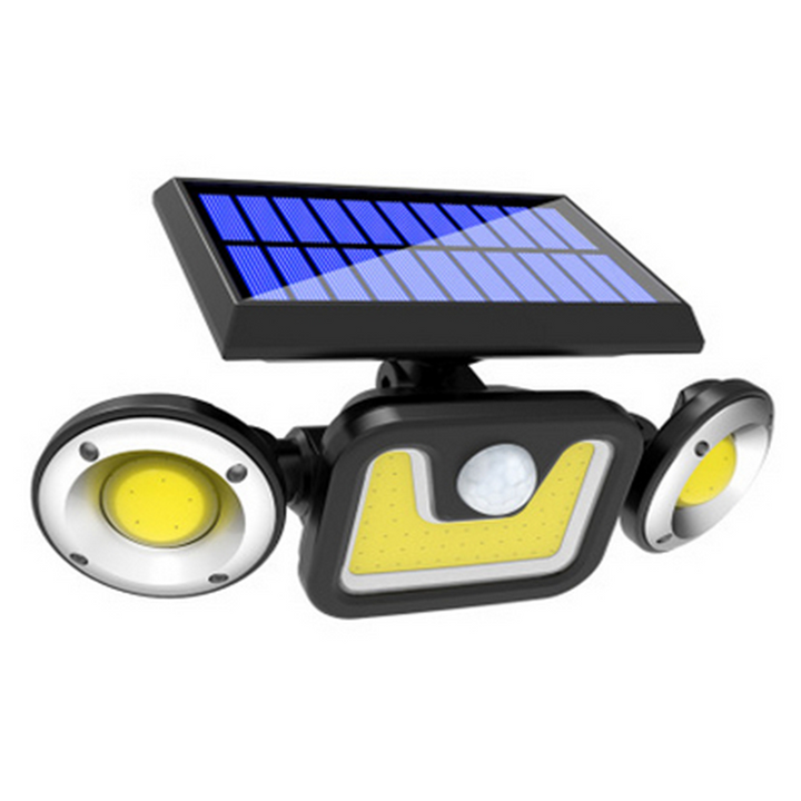 Skanto | Solar-LED-Strahler mit Bewegungsmelder – 3-Strahl-Außenbeleuchtung für Garten, Einfahrt und Garage