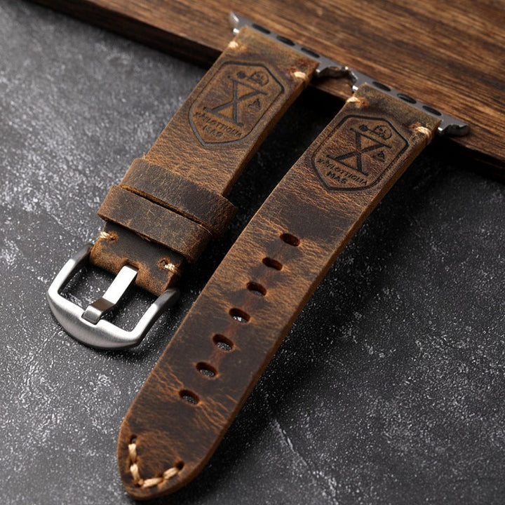 Handgefertigtes Vintage Leder-Apple-Watch-Armband