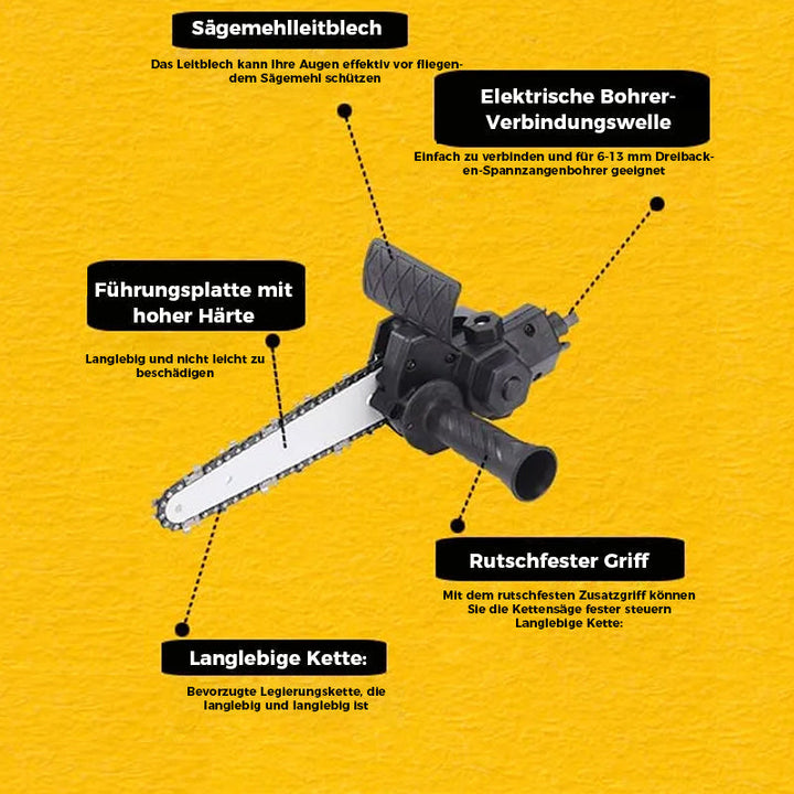 Skanto | Elektrischer Kettensägen-Bohraufsatz