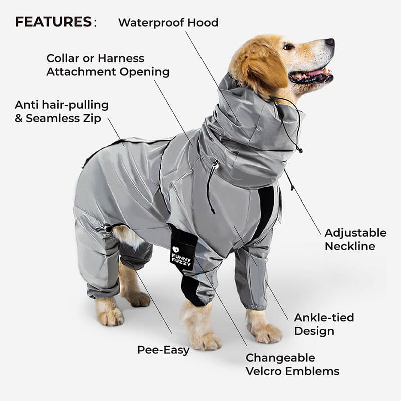 Skanto | Allwetter-wasserdichte coole Hundezubehör Regenjacke