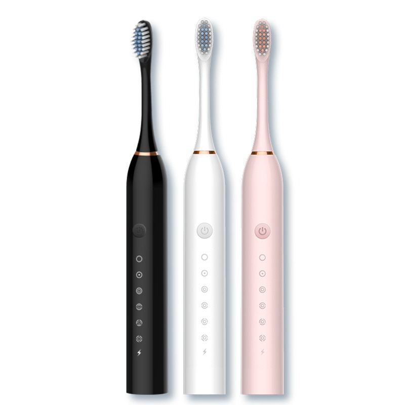 Skanto | GlowSmile Schallzahnbürste – Wiederaufladbar mit 5 Modi und 8 Bürstenköpfen