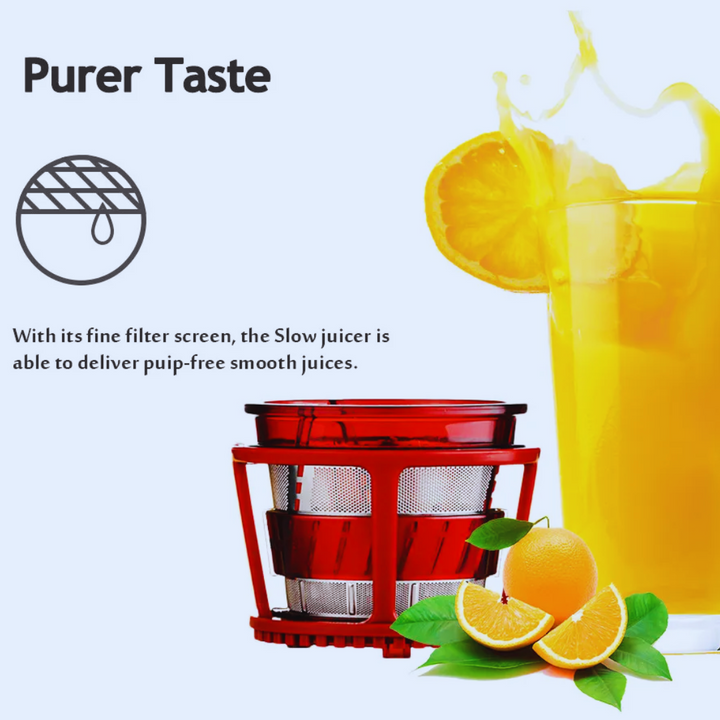 Skanto | Kaltpress-Slow Juicer – Genießen Sie glatten, zellstofffreien frischen Saft