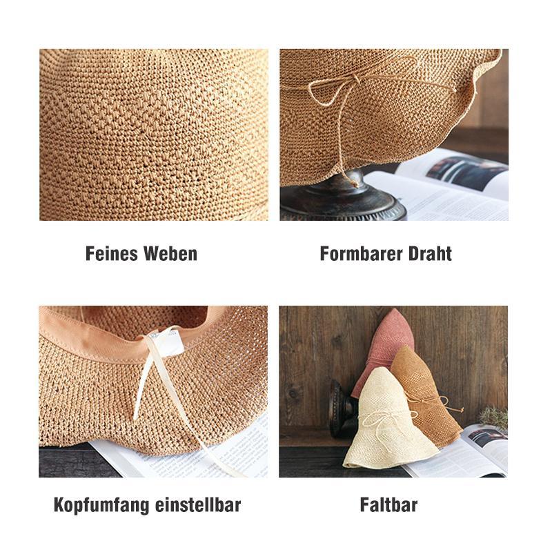 Skanto | Faltbarer Strohhut, Sonnenhut, Strandhut, Fischerhut