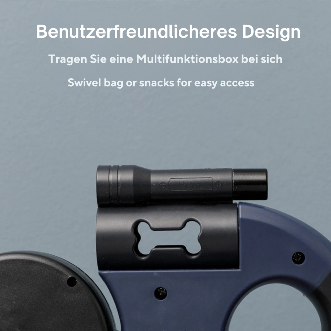 Skanto | Nie wieder verheddern – Doppelleine für Hunde mit LED-Licht