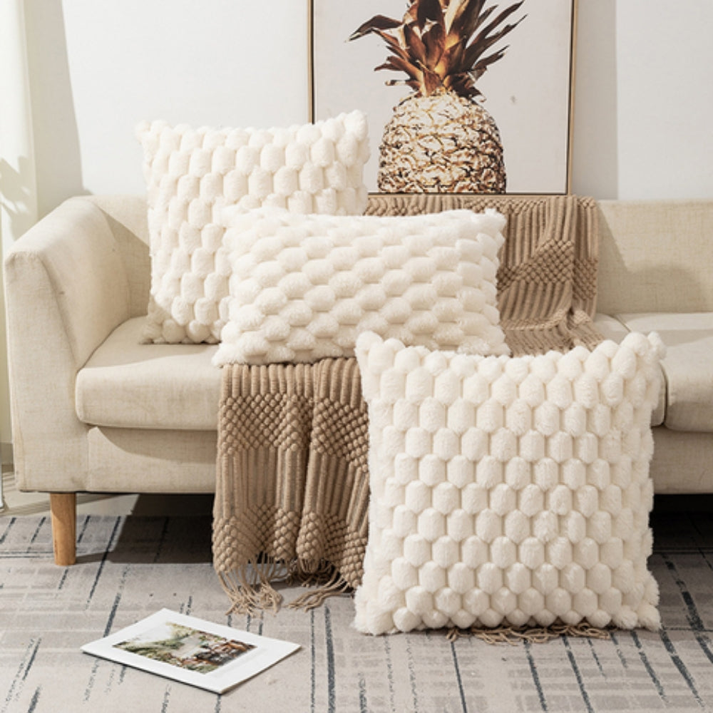 Skanto | VelvetSoft Kissenbezug – Ultraweicher Plüschbezug für Sofa oder Bett