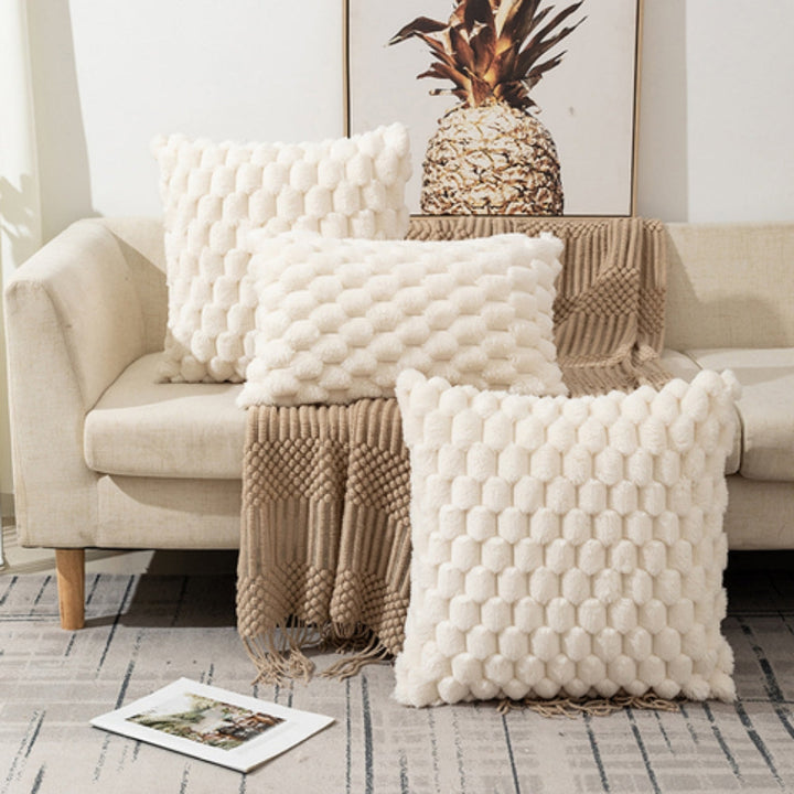 Skanto | VelvetSoft Kissenbezug – Ultraweicher Plüschbezug für Sofa oder Bett