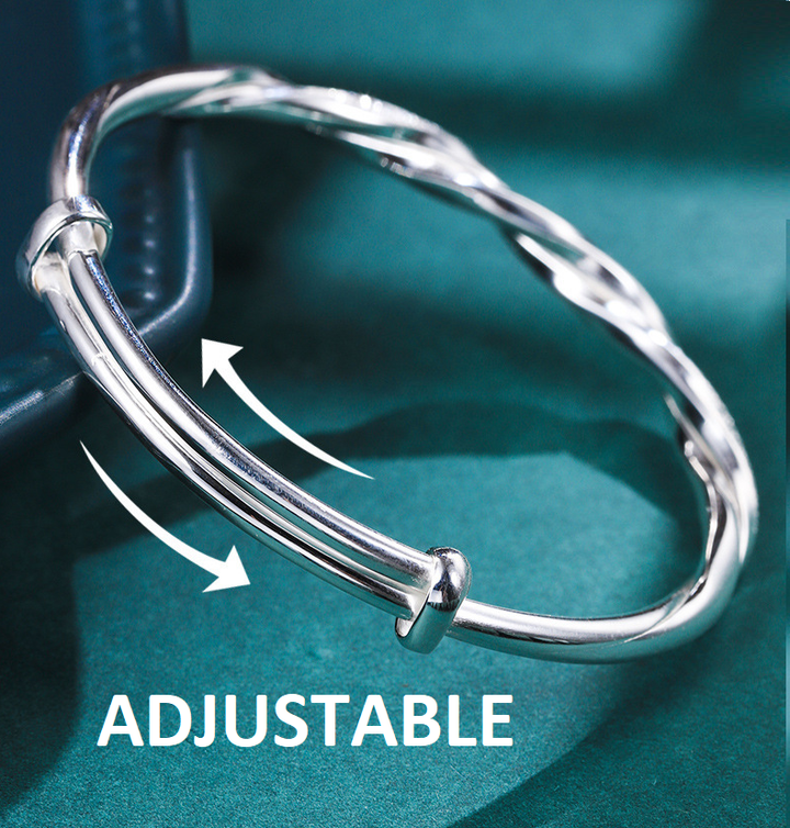 Elegantes geflochtenes Silberarmband