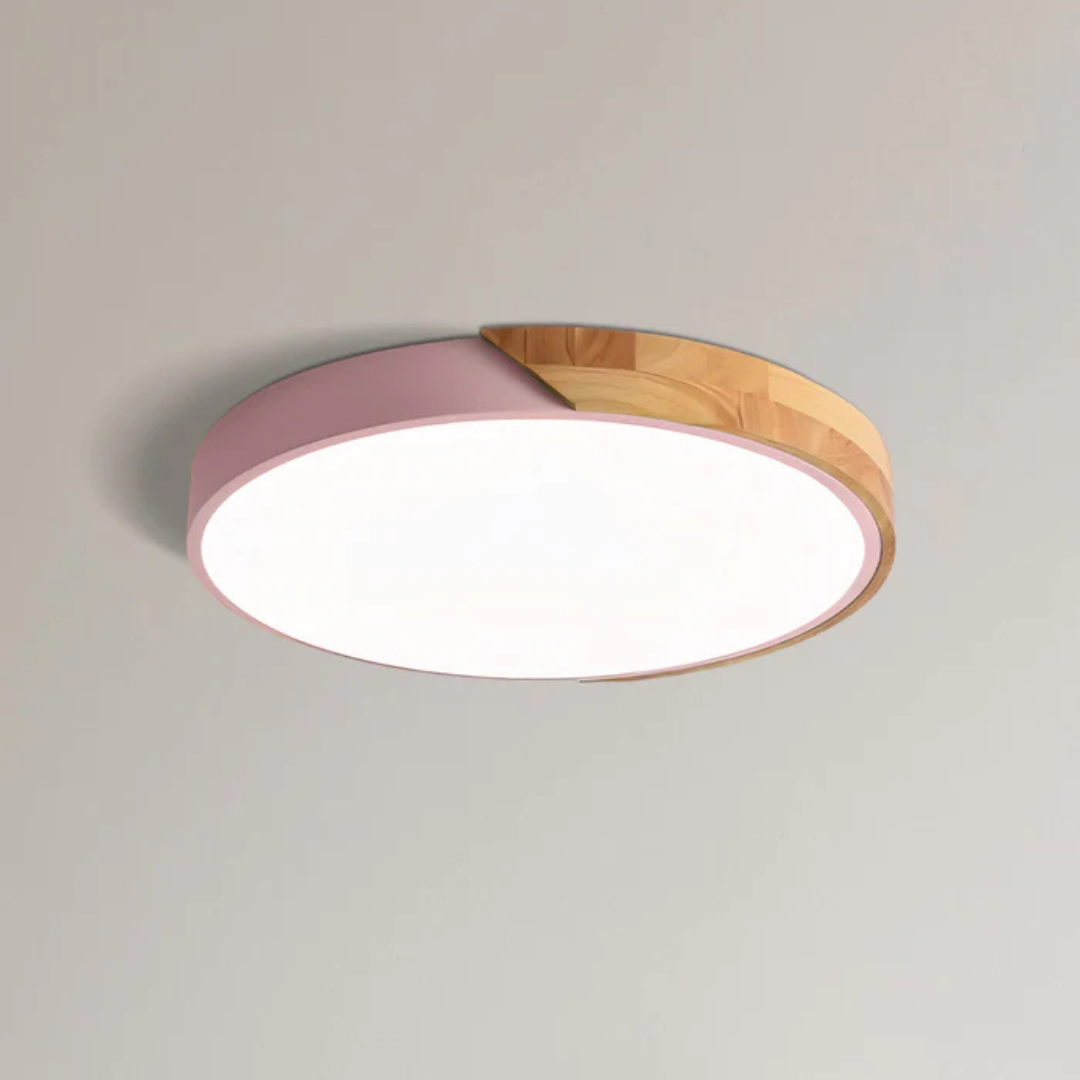 Skanto | Delos – Skandinavische Holz-LED-Deckenleuchte | Moderne energieeffiziente Innenbeleuchtung