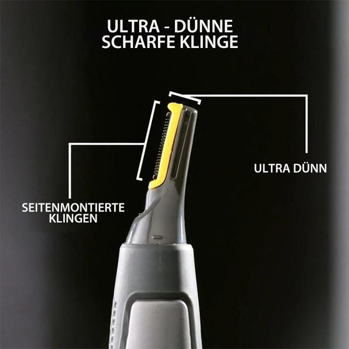 Präzisions-Augenbrauentrimmer | Ultradünner elektrischer Detailrasierer | Schwarz