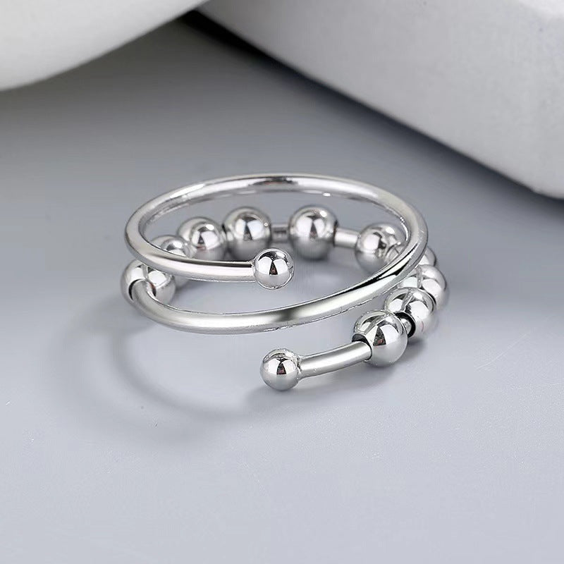 Skanto | Distribute Your Fears Kreisperlen Fidget Ring