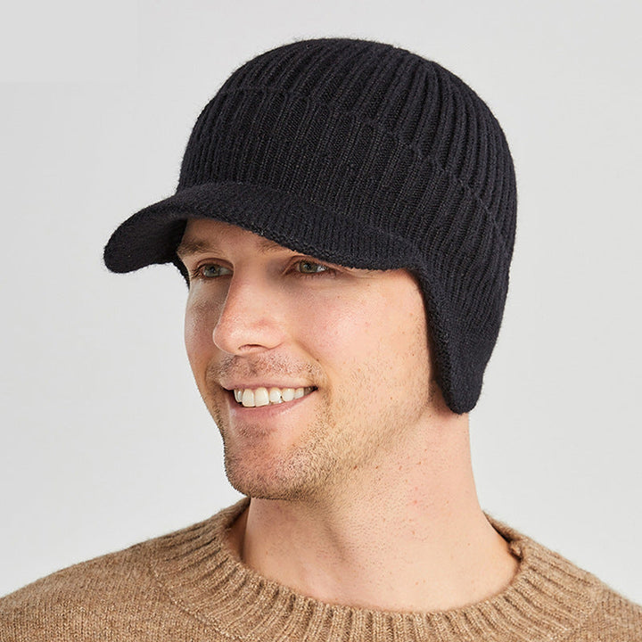 Skanto | Elastische, warme Ohrenschutz-Strickmütze für Outdoor-Fahrten
