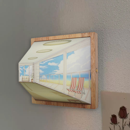 Skanto | 3D Brillenlose Galerie Optische Illusion Wandlampe & Nachtlicht