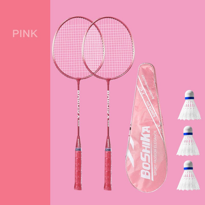 Badmintonschläger für Anfänger Kinder, Eisenlegierungs-Set A