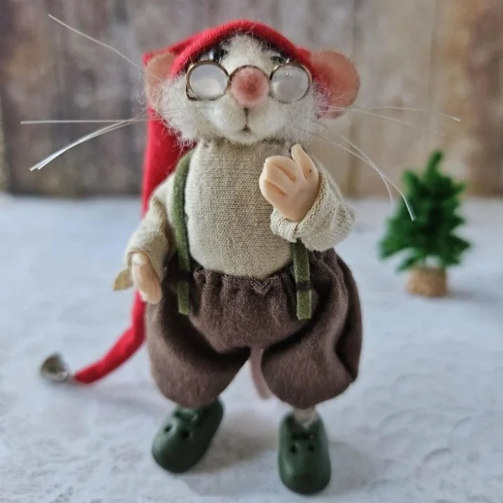 Skanto | Handgemachte Filzmaus-Dekoration | Nachhaltig und Gemütlich | 7,6 cm