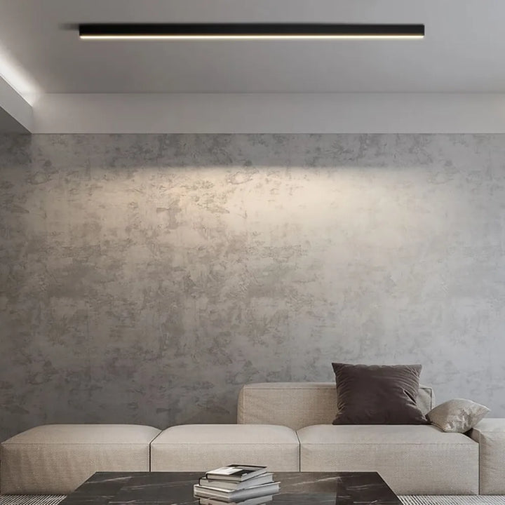 Skanto | Schwarze Metall LED Linear-Deckenleuchte minimalistisches modernes Design
