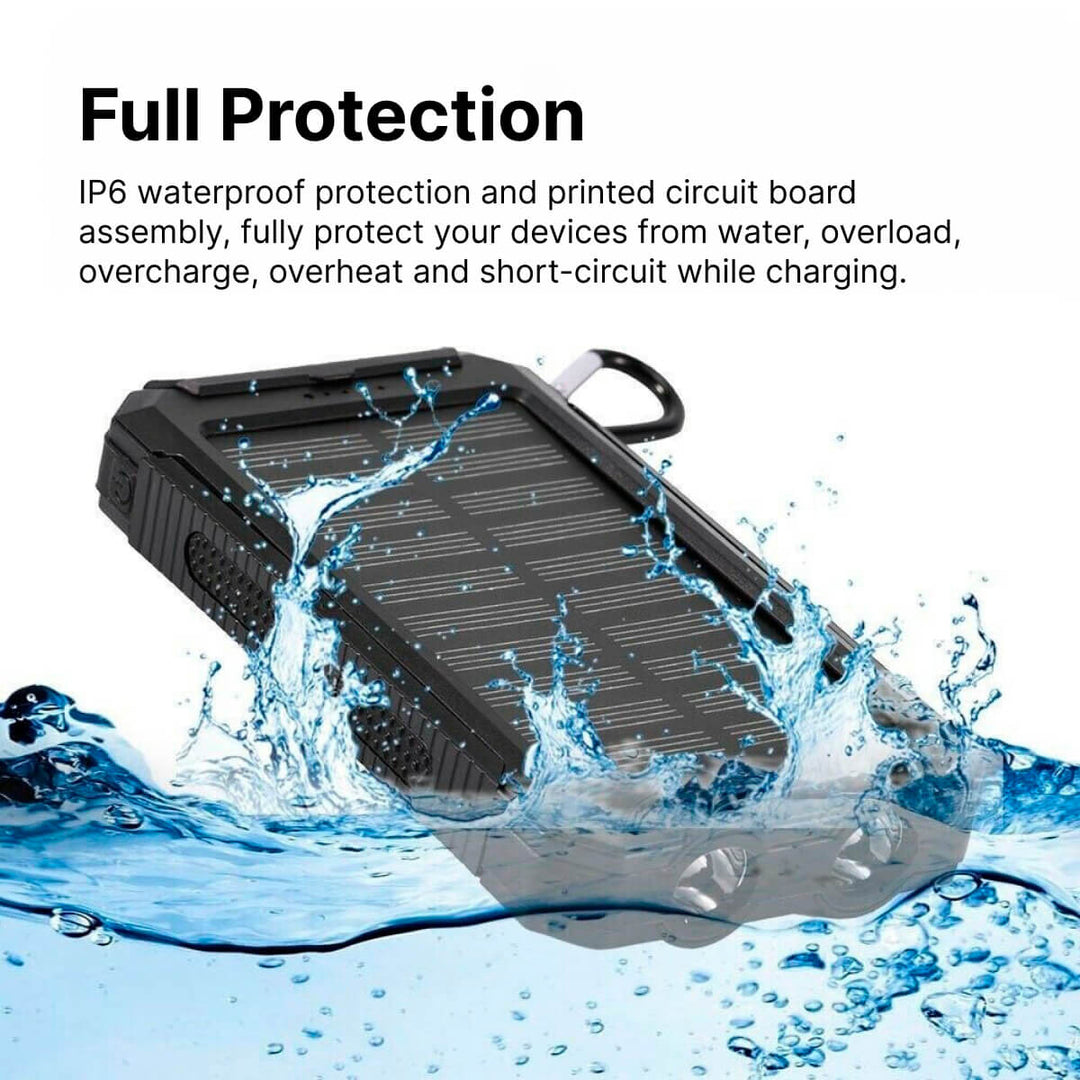 Skanto | Solar Powerbank Wasserdichtes Dual-USB-Ladegerät