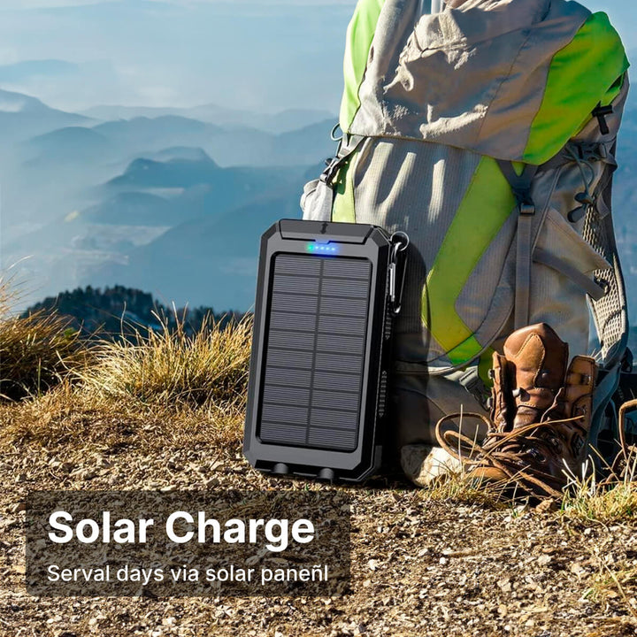 Skanto | Solar Powerbank Wasserdichtes Dual-USB-Ladegerät
