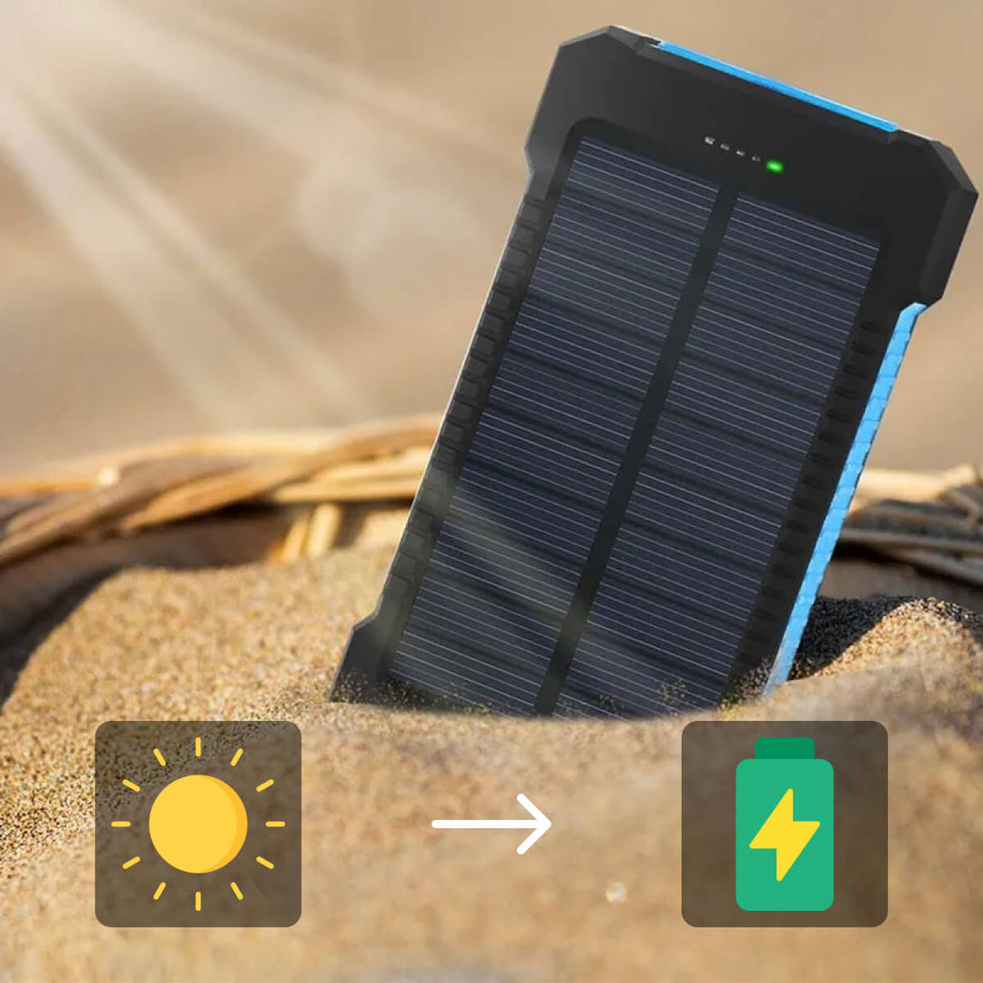 Skanto | Solar Powerbank Wasserdichtes Dual-USB-Ladegerät