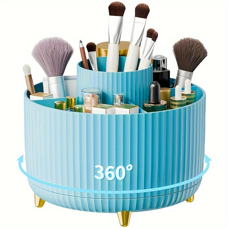 Skanto | GlamSpin – 360° drehbarer Make-up- & Schreibtisch-Organizer mit 5 Fächern