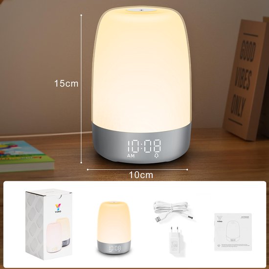 Skanto | Aurora Wake-Up Light | Sonnenaufgang & Sonnenuntergang | USB-C wiederaufladbar
