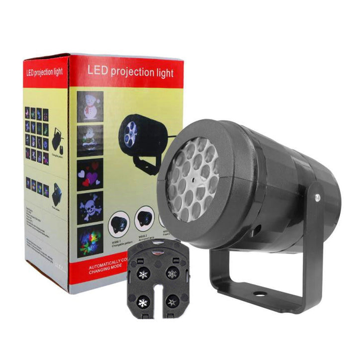 Skanto | LED-Schneeflocken-Weihnachtsprojektor-Lichtshow – Wasserdichte Außenlampe mit 16 Mustern
