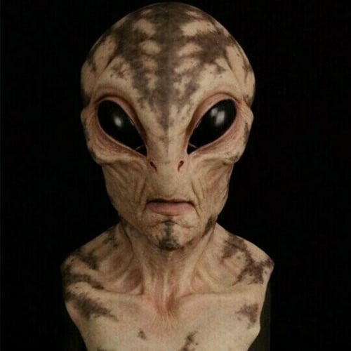 Skanto | Realistische Alien-Maske – Latex- und Silikon-Halloween-Maske für Cosplay und Partys