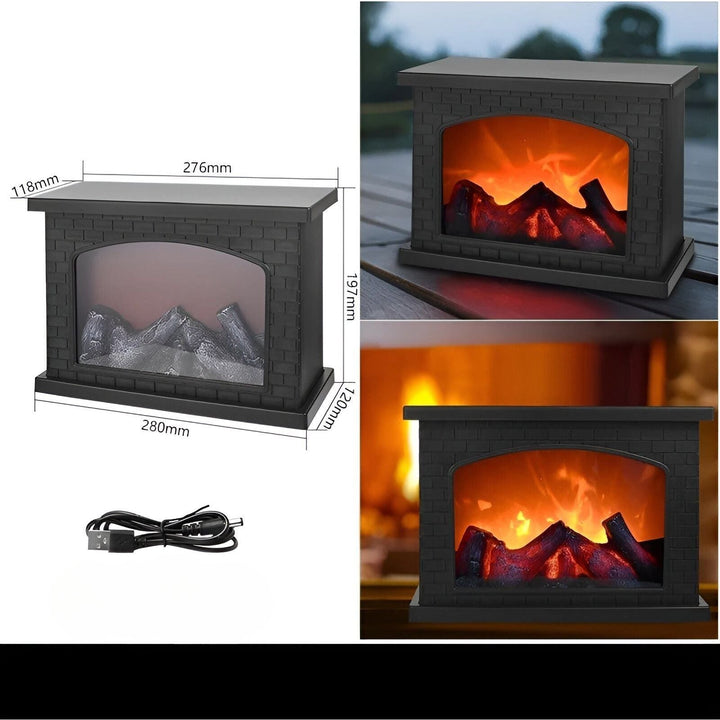 Skanto | RadiantFlame LED-Laterne – Realistische Flammen-Tischlampe für gemütliche Atmosphäre