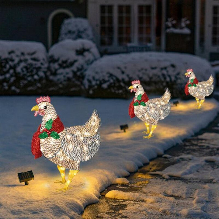 Skanto | Leuchtendes Huhn mit Schal Weihnachtsdekoration