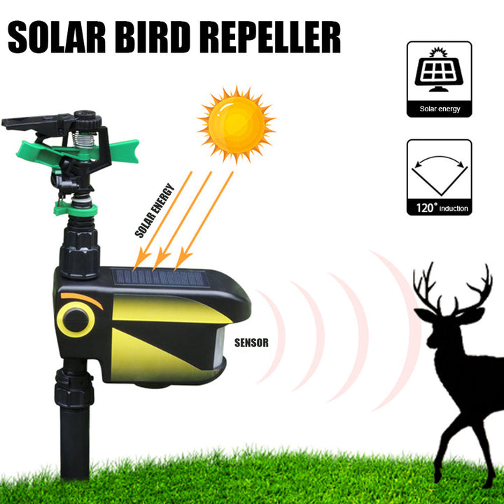 Skanto | Solarbetriebener, bewegungsaktivierter Sprinkler zur Abwehr von Rehen und Gartenschädlingen