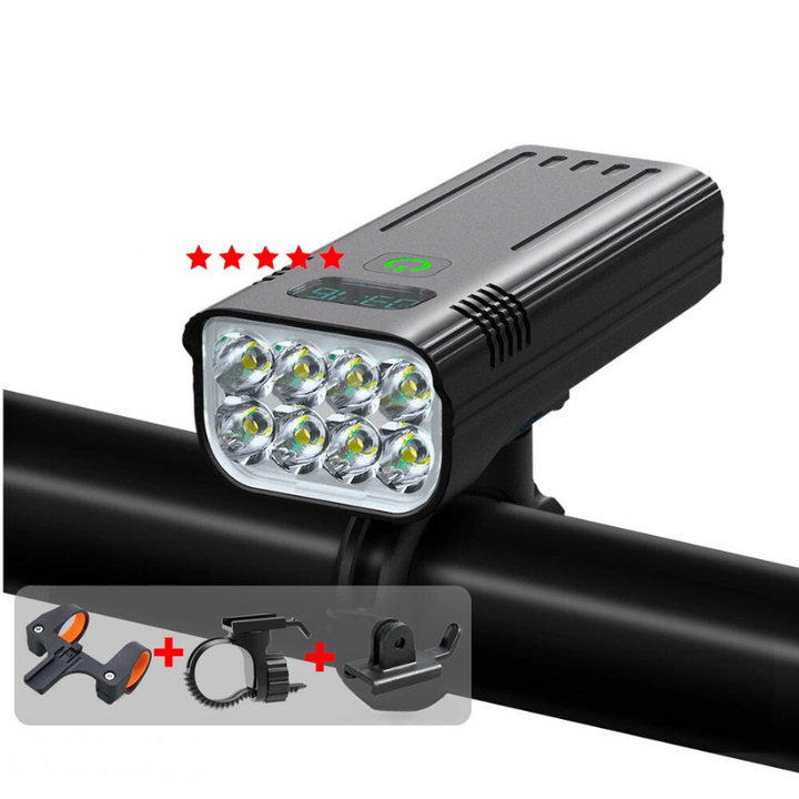 Skanto | KrachtLight – 10000LM Fahrradlicht mit 3 Halterungen