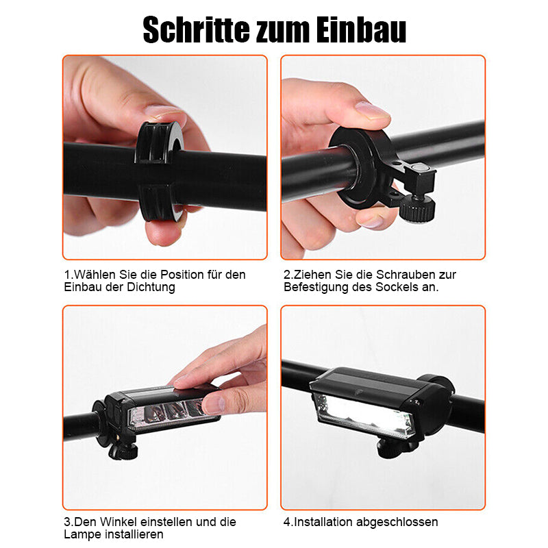 Skanto | Ultrahelle wiederaufladbare LED-Fahrradlampe – 900 Lumen Fahrradscheinwerfer für Nachtfahrten
