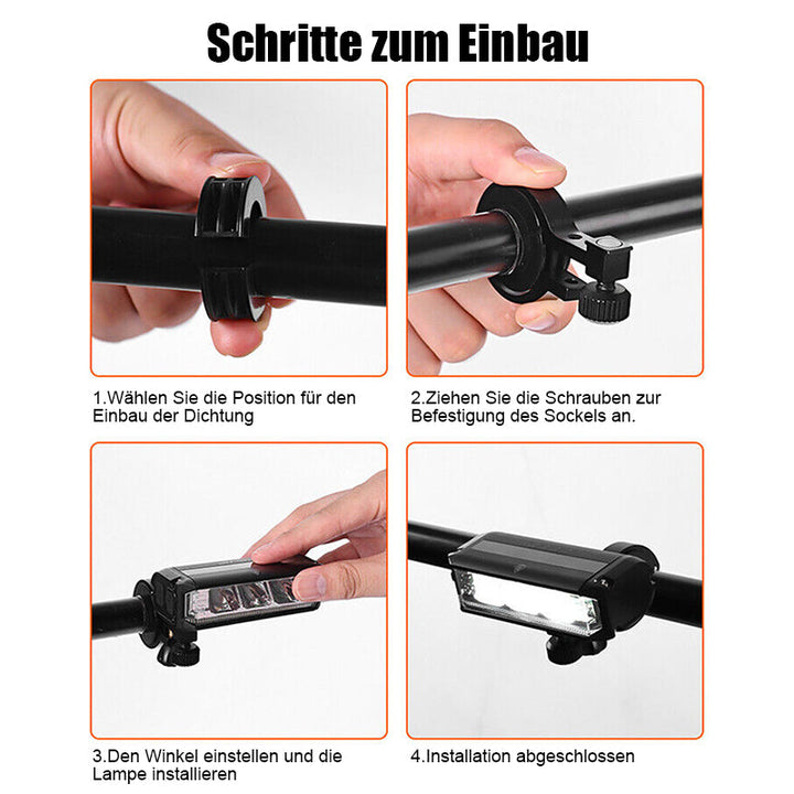 Skanto | Ultrahelle wiederaufladbare LED-Fahrradlampe – 900 Lumen Fahrradscheinwerfer für Nachtfahrten