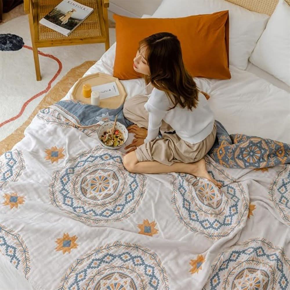 Skanto | CESS – Baumwolldecke mit Boho-Mandala