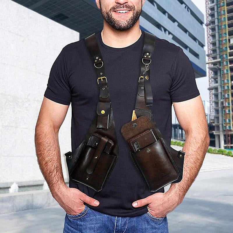 Skanto | Mittelalterliche Steampunk Retro Umhängetasche mit Riemen