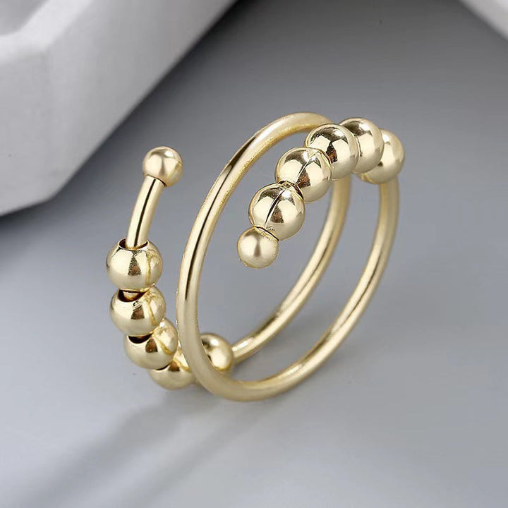 Skanto | Distribute Your Fears Kreisperlen Fidget Ring