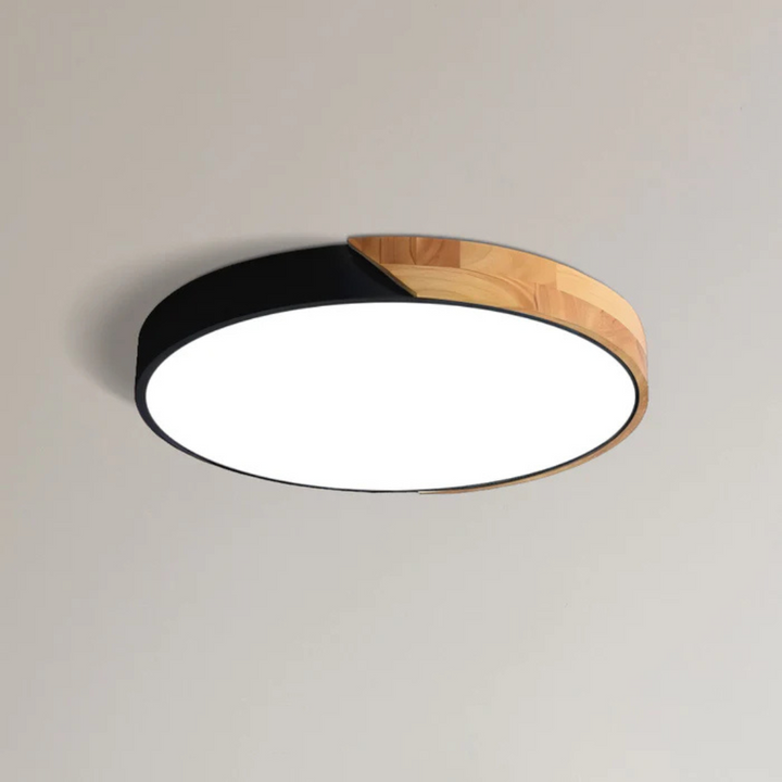 Skanto | Delos – Skandinavische Holz-LED-Deckenleuchte | Moderne energieeffiziente Innenbeleuchtung