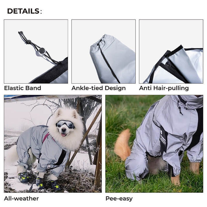 Skanto | Allwetter-wasserdichte coole Hundezubehör Regenjacke