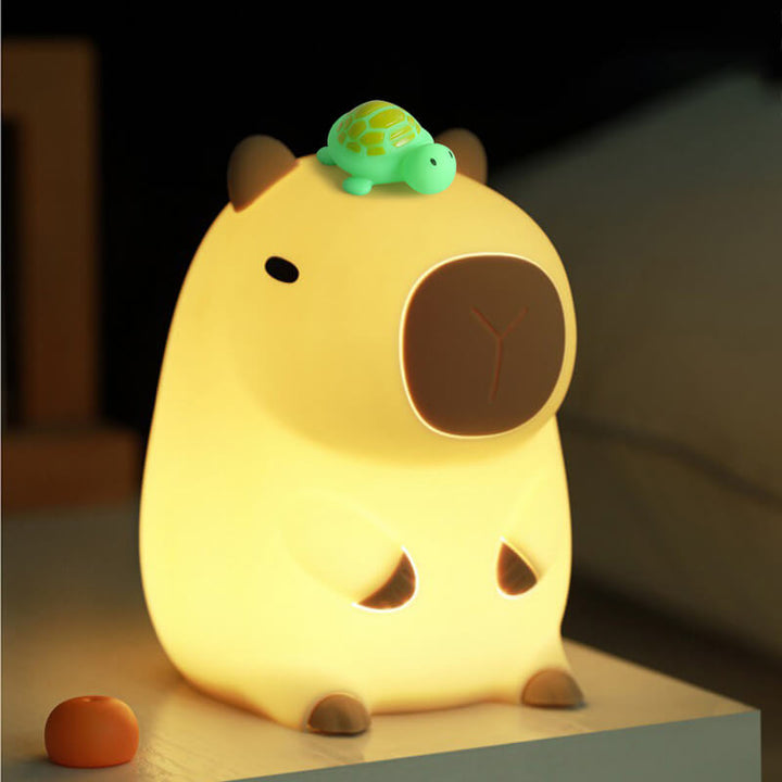 Garduru2024 Capybara Silikon-Nachtlicht | Weich & Kinderfreundlich | Perfektes Geschenk für Jungen und Mädchen