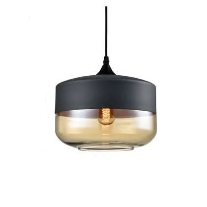 Skanto | Mundgeblasene Glas- & Holz-Pendelleuchte, verstellbar