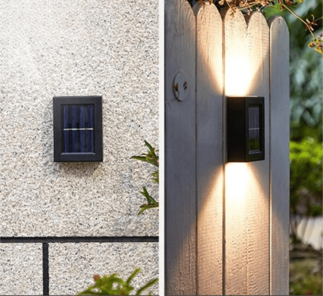 Skanto | Solar-Wandleuchte | Kabellose wetterfeste LED-Beleuchtung | Warmweiß