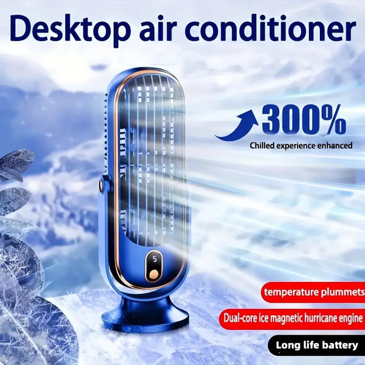 Skanto | Tragbare Mini-Klimaanlage mit USB-Ladefunktion – 5 Geschwindigkeiten & 720° Rotation