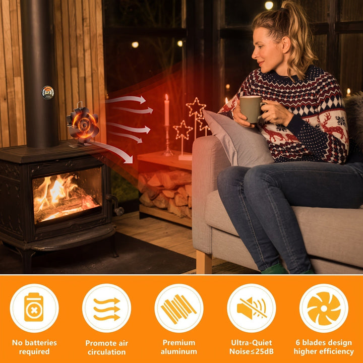Skanto | ThermoBreeze | Wärmebetriebener Ofenventilator – Leiser Betrieb, kein Strom, effiziente Wärmeverteilung