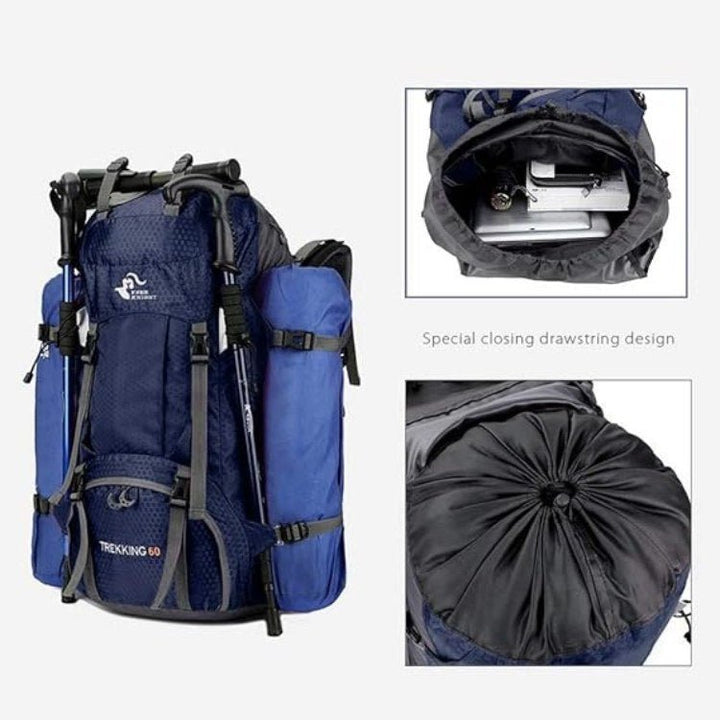 Skanto | 60L Wasserdichter Wanderrucksack | Leicht, ergonomisches Design & intelligente Aufteilung für Tageswanderungen & Expeditionen