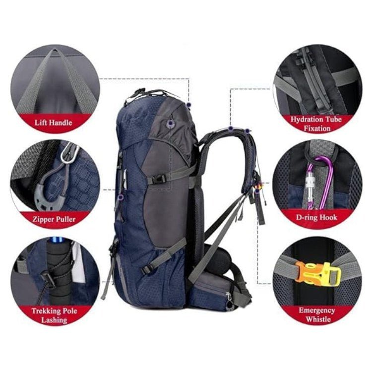 Skanto | 60L Wasserdichter Wanderrucksack | Leicht, ergonomisches Design & intelligente Aufteilung für Tageswanderungen & Expeditionen