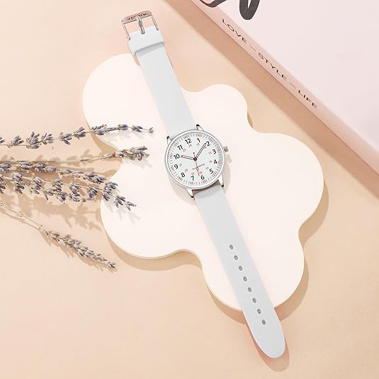 Skanto | Stilvolle Clip-Uhr für Damen – Wasserdichte Silikon-Fob-Uhr in eleganten Farben
