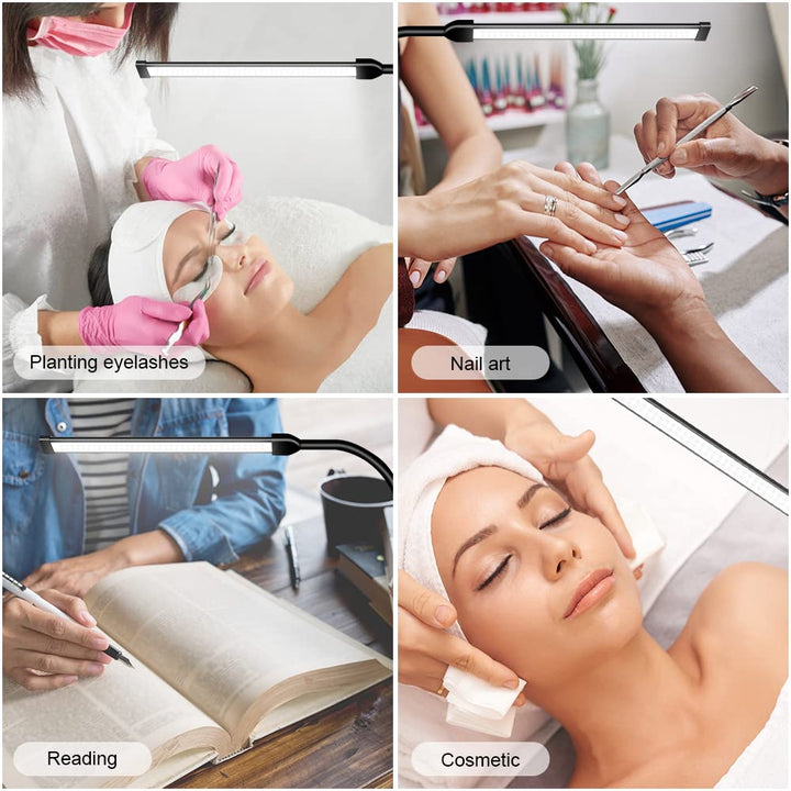 Skanto | Jcotton Verstellbare Schwanenhals-LED-Stehlampe für Wimpernverlängerungen & Make-up – Schwarz 01